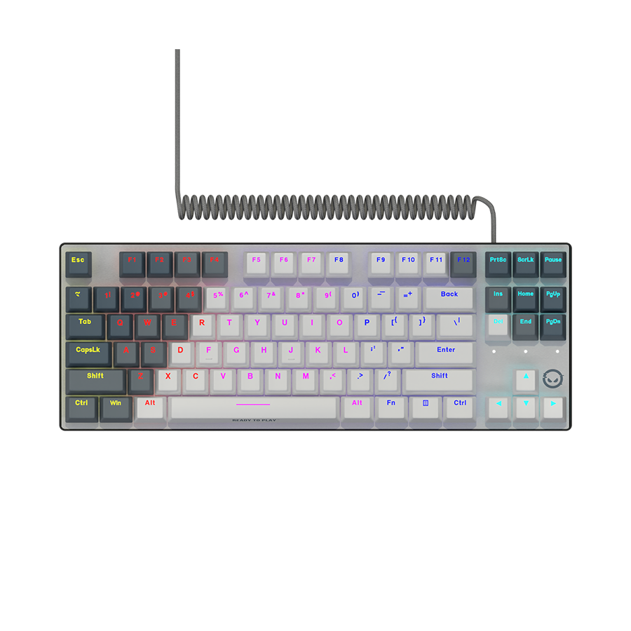 LORGAR Azar 514TKL, Wired RGB mechanical gaming keyboard, white, EN layout - Image 2