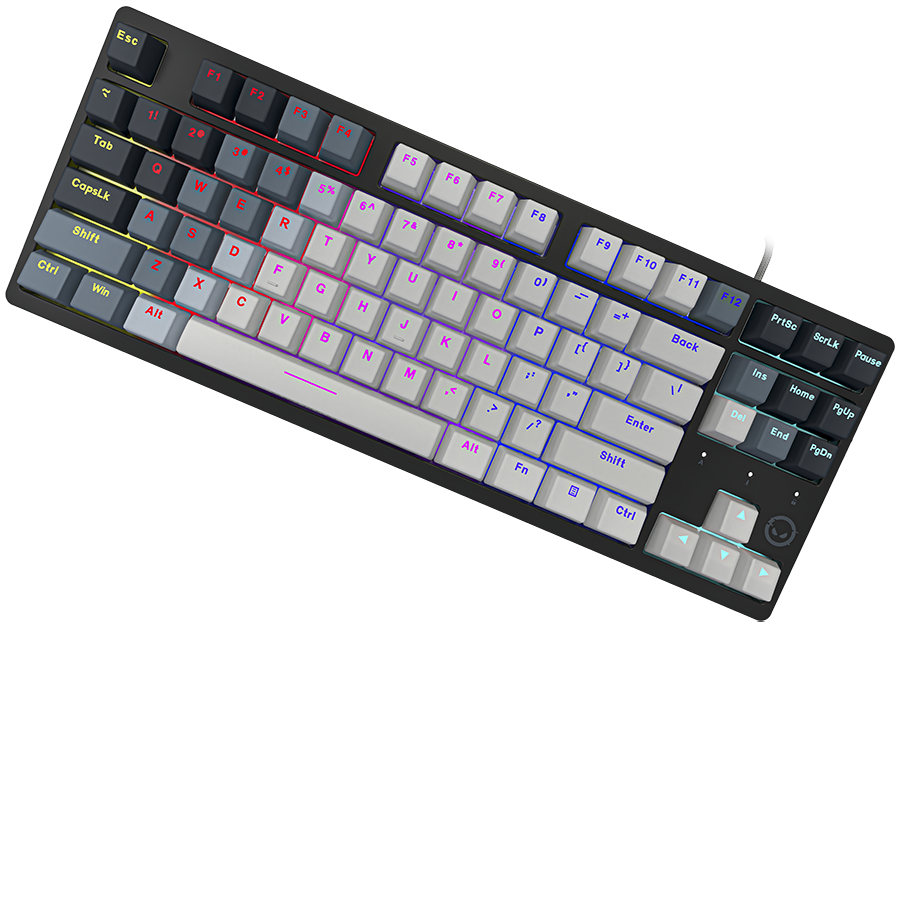 LORGAR Azar 514TKL, Wired RGB mechanical gaming keyboard, white, EN layout - Image 4