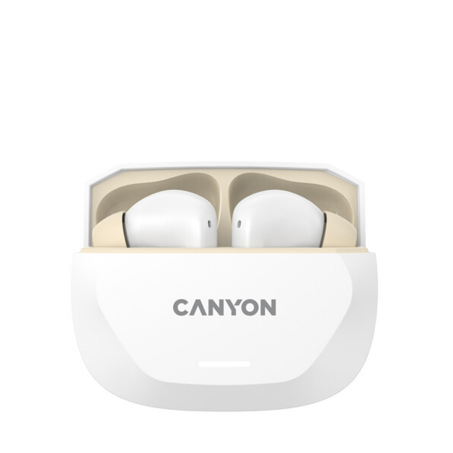 CANYON headset HEXAGON 7 TWS ANC+ENC Wireless Charge White Beige - Image 3