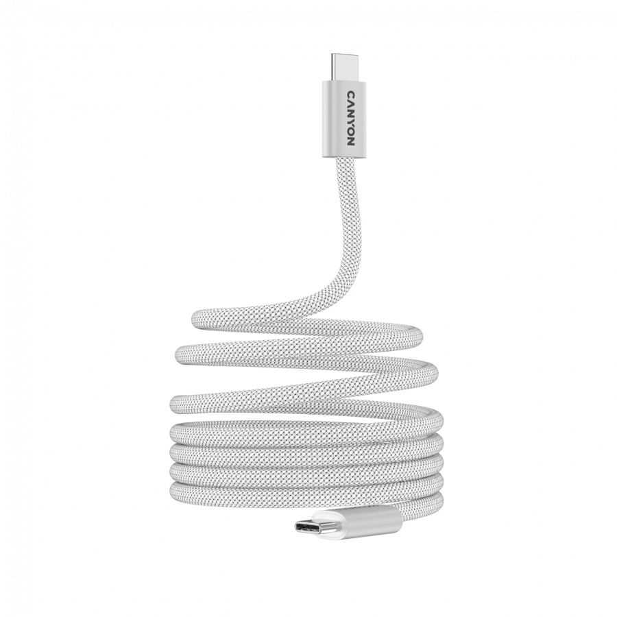CANYON cable OnWire 60MG C-C 60W Magnet Braided 1m White - Image 3
