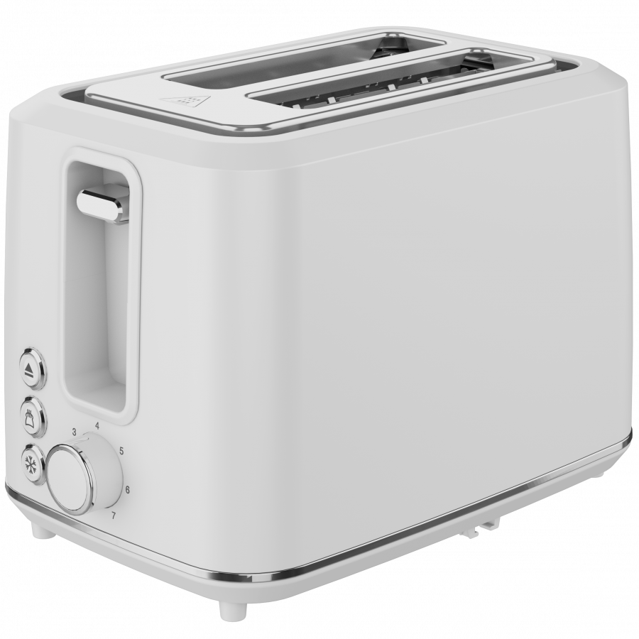 Electric Toaster, white, 220-240V, 50-60Hz, 920-1080W, 2 slots, 3 modes, 7 browning levels - Image 2
