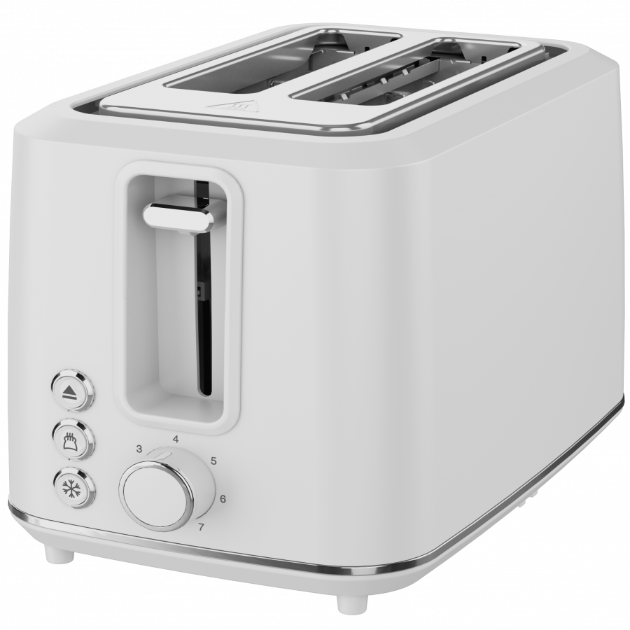 Electric Toaster, white, 220-240V, 50-60Hz, 920-1080W, 2 slots, 3 modes, 7 browning levels - Image 3