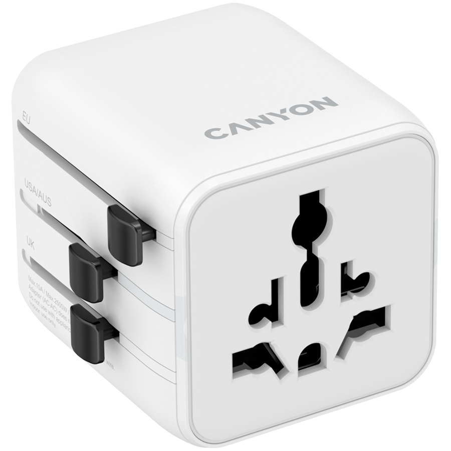 CANYON Travel Adapter OnTour One EU/UK/US/AUS White - Image 2