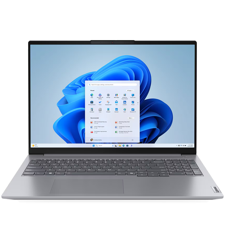 ThinkBook 16 G7 ARP, 16'' WUXGA (1920x1200) IPS 300nits AG, AMD Ryzen 7 7735HS, 8C, 2x16GB DDR5, 1TB SSD M.2, AMD Radeon Intg, FHD IR Cam+Mic,WLAN + BT,2x USB 3.2,1x USB 3.2 Type C, 1x USB 4 Type-C, HDMI, RJ-45, Backlit Kb, 45WH,No Os, 3Yr - Image 2