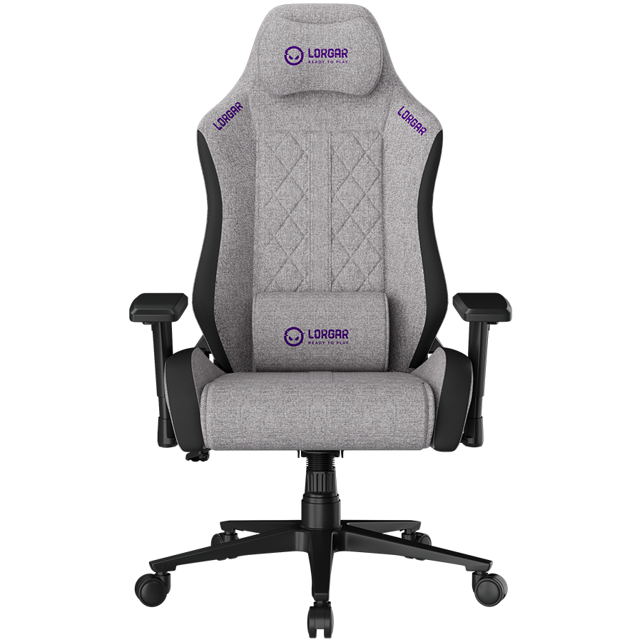LORGAR CHA41, Ergonomic Gaming Chair Advanced, premium anti-stain fabric, Grey - Image 2