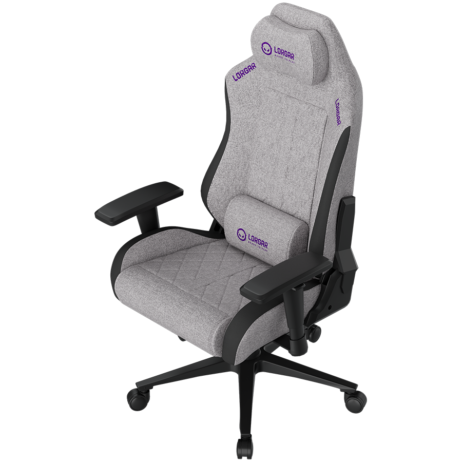 LORGAR CHA41, Ergonomic Gaming Chair Advanced, premium anti-stain fabric, Grey - Image 4