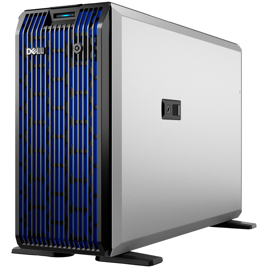 DELL EMC PowerEdge T360, 8x3.5", Intel Xeon 6315P (2.8G, 4C/4T, 12MB, Turbo, 55W), 16GB UDIMM 5600MT/s, 2TB 7.2K SATA 6Gbps, PERC H355, iDRAC9 Enterprise, Single Hot-Plug PSU 700W, BCM 5720 DP, Bezel, 3Y NBD - Image 2