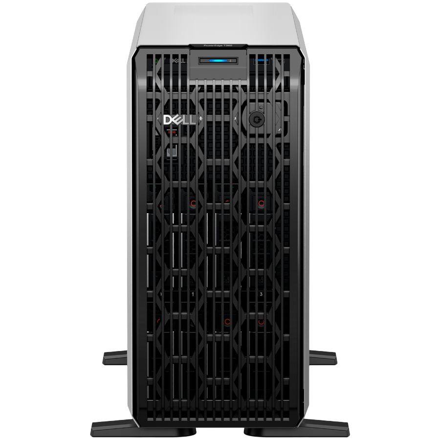 DELL EMC PowerEdge T360, 8x3.5", Intel Xeon 6315P (2.8G, 4C/4T, 12MB, Turbo, 55W), 16GB UDIMM 5600MT/s, 2TB 7.2K SATA 6Gbps, PERC H355, iDRAC9 Enterprise, Single Hot-Plug PSU 700W, BCM 5720 DP, Bezel, 3Y NBD - Image 3