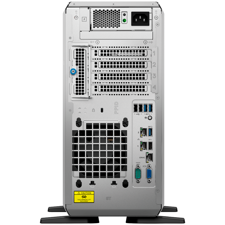 DELL EMC PowerEdge T360, 8x3.5", Intel Xeon 6315P (2.8G, 4C/4T, 12MB, Turbo, 55W), 16GB UDIMM 5600MT/s, 2TB 7.2K SATA 6Gbps, PERC H355, iDRAC9 Enterprise, Single Hot-Plug PSU 700W, BCM 5720 DP, Bezel, 3Y NBD - Image 5