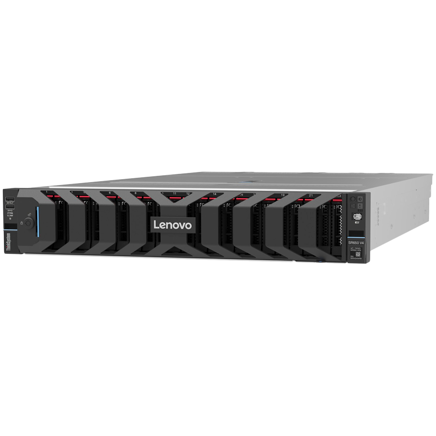 Lenovo ThinkSystem SR650 V4,1xIntel Xeon 6515P (16C 2.3GHz 150W), 1x32GB (2Rx8),RAID 940-8i 4GB Flash PCIe Gen4 12Gb Adapter, 2x1 300W, 24x2.5" Chassis(Standard) - Image 2