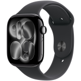 Apple Watch Series 11 GPS 46mm Jet Black Aluminium Case with Black Sport Band - M/L,Model A3333
