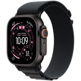 Apple Watch Ultra 3 Cellular 49mm Black Titanium Case with Black Alpine Loop - Large