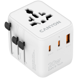 CANYON Travel Adapter OnTour 20 EU/UK/US/AUS 20W White