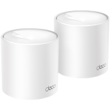 TP-Link Deco X10 (2-pack) AX1500 Whole Home Mesh Wi-Fi 6 System, 300 Mbps at 2.4 GHz + 1201 Mbps at 5 GHz,Internal Antennas, 2× Gigabit Ports (WAN/LAN auto-sensing),Deco App, Router/AP Mode, IPv6, IPTV, Parental Controls, QoS, OFDMA, MU-MIMO, WPA3