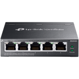 Omada 5-Port Gigabit Easy Managed Switch with 4-Port PoE+ 4× Gigabit PoE+ Ports, 1× Gigabit Non-PoE Ports 802.3at/af, 65 W PoE Power, Desktop Steel Case and Fanless Integration with Omada SDN Controller