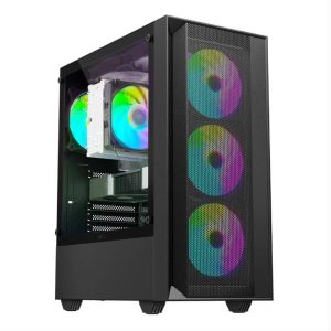 Spire Gaming Case G20, 4xRGBTempered Glass Side,Mesh FrontVGA: 325mm, CPU Cooler: 160mm, ATX