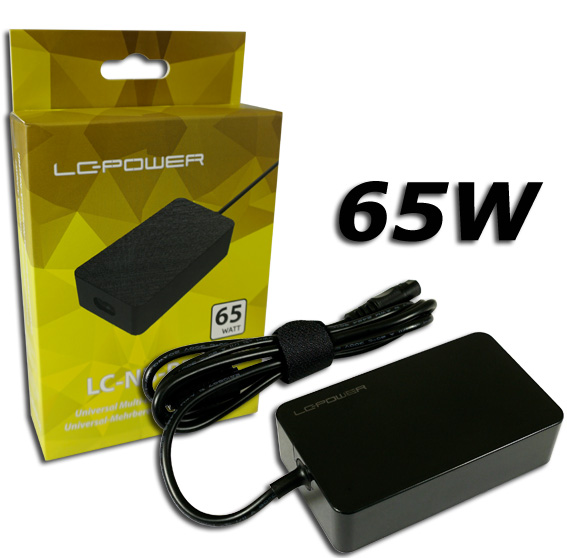 LC-Power Notebook Adaptor 65WUniversal with 10 Adaptors - Image 2