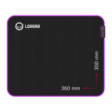 Lorgar Main 313, Gaming mouse pad, High-speed surface, Purple anti-slip rubber base, size: 360mm x 300mm x 3mm, weight 0.195kg