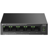 TP-Link LS105GP 5-Port Gigabit Desktop Switch with 4-Port PoE+, 4x Gigabit PoE+ Ports, 1x Gigabit Non-PoE Port, 802.3af/at, 65 W PoE Power, Desktop Steel Case, Extend Mode for 250m PoE Transmitting, PoE Auto Recovery, Plug and Play