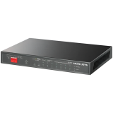 Mercusys MS112GMP 12-Port Gigabit Desktop Switch with 8-Port PoE+, 8x G PoE+ Ports, 2x G Non-PoE Ports, 2x G SFP Slots, 110 W PoE Power, Desktop Steel Case, Wall Mounting, Extend Mode for 250m PoE Transmitting, Priority Port 1-2, Isolation Mode