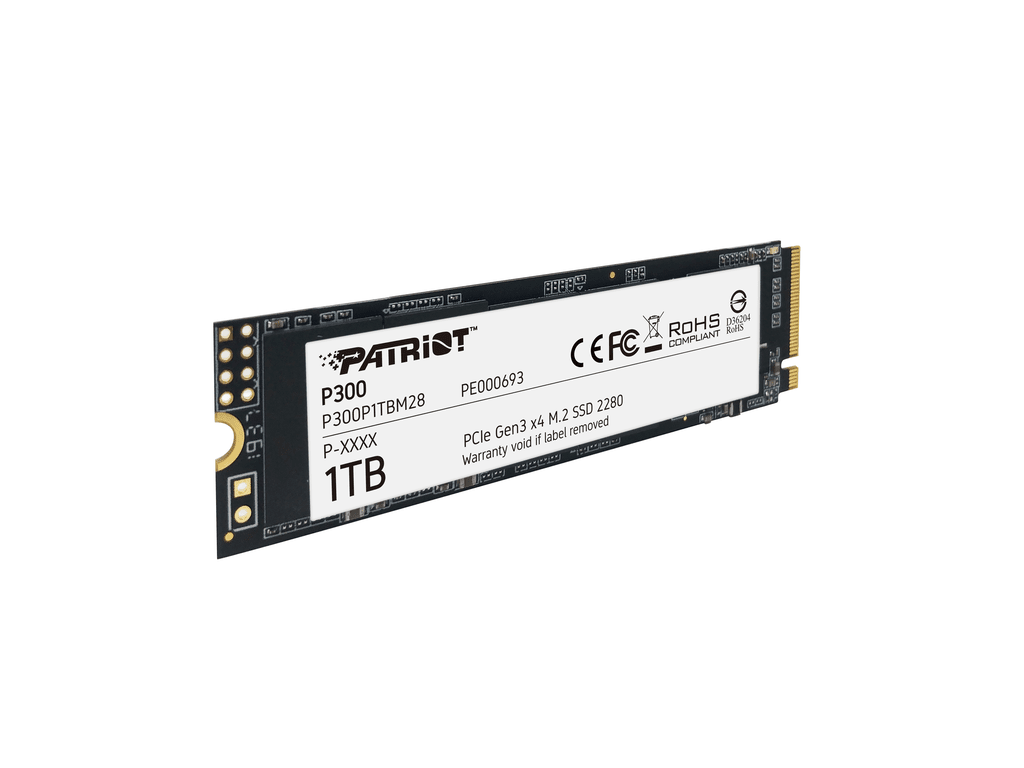 Patriot SSD 1TB M.2;P300 M.2 PCIe Gen 3 x4;up to R/W : 2100/1650MB/s - Image 2