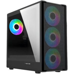 RYZE CHALLENGER CH500 Mesh 4F 4xARGB Fan ATX, Black