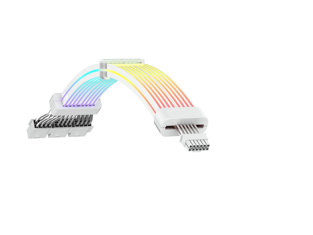 RYZE ARGB Napojni kabl za VGA6pin 3x6+2Pin to 12VHPWRWhite