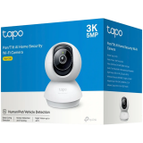 TP-Link Tapo C230 Pan/Tilt AI Home Security Wi-Fi Camera, 3K 5MP (2880x1620), 2.4 GHz, Horizontal 360, Pan/Tilt, Smart AI Detection and Notifications (motion, people, pets, cars, baby crying, abnormal sound), AI Smart Tracking, Sound and Light Alarm