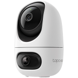 TP-Link Tapo C245D Dual Lens Pan/Tilt Security Camera, 2K (2304x1296) and 2K (2304x1296), 2.4 GHz, Dual Lens, Pan/Tilt, Smart AI Detection and Notifications, AI Smart Tracking, Sound and Light Alarm, Remote Control, Two-Way Audio