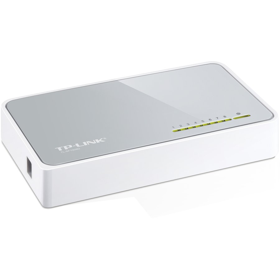 Switch TP-Link TL-SF1008D, 8-Port RJ45 10/100Mbps desktop switch, Fanless, LED indicator, Auto Negotiation/Auto MDI/MDIX, Plastic case - Image 4