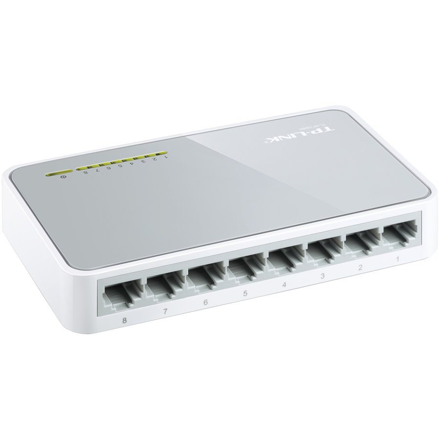 Switch TP-Link TL-SF1008D, 8-Port RJ45 10/100Mbps desktop switch, Fanless, LED indicator, Auto Negotiation/Auto MDI/MDIX, Plastic case - Image 5