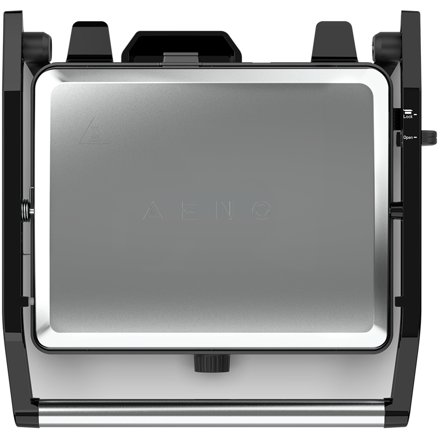 AENO Electric Grill EG2: 2000W, Temperature regulation, Max opening angle -180°, Plate size 290*234mm - Image 5