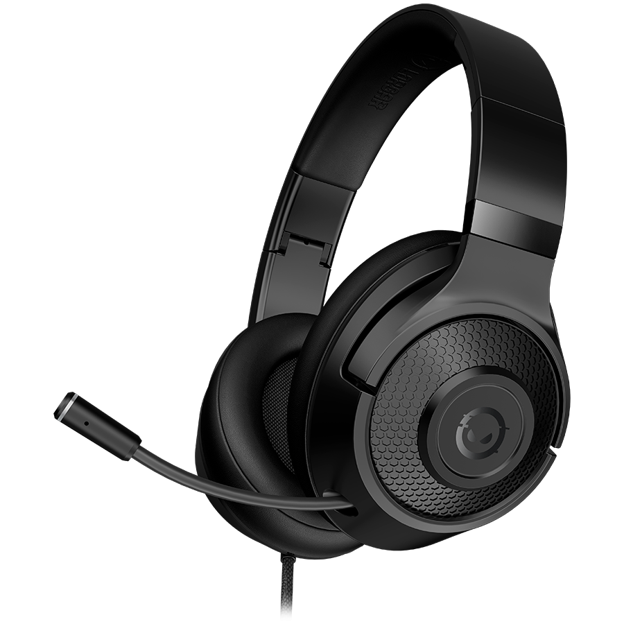 LORGAR Noah 101, Gaming headset with microphone, 3.5mm jack connection, cable length 2m, foldable design, PU leather ear pads, size: 185*195*80mm, 0.245kg, black - Image 3