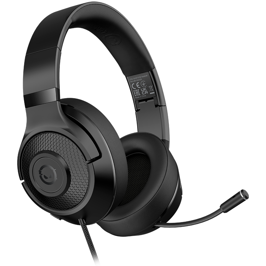 LORGAR Noah 101, Gaming headset with microphone, 3.5mm jack connection, cable length 2m, foldable design, PU leather ear pads, size: 185*195*80mm, 0.245kg, black - Image 2