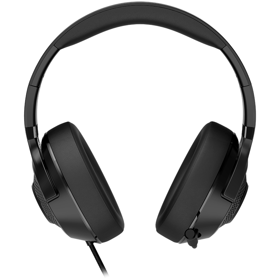 LORGAR Noah 101, Gaming headset with microphone, 3.5mm jack connection, cable length 2m, foldable design, PU leather ear pads, size: 185*195*80mm, 0.245kg, black - Image 5
