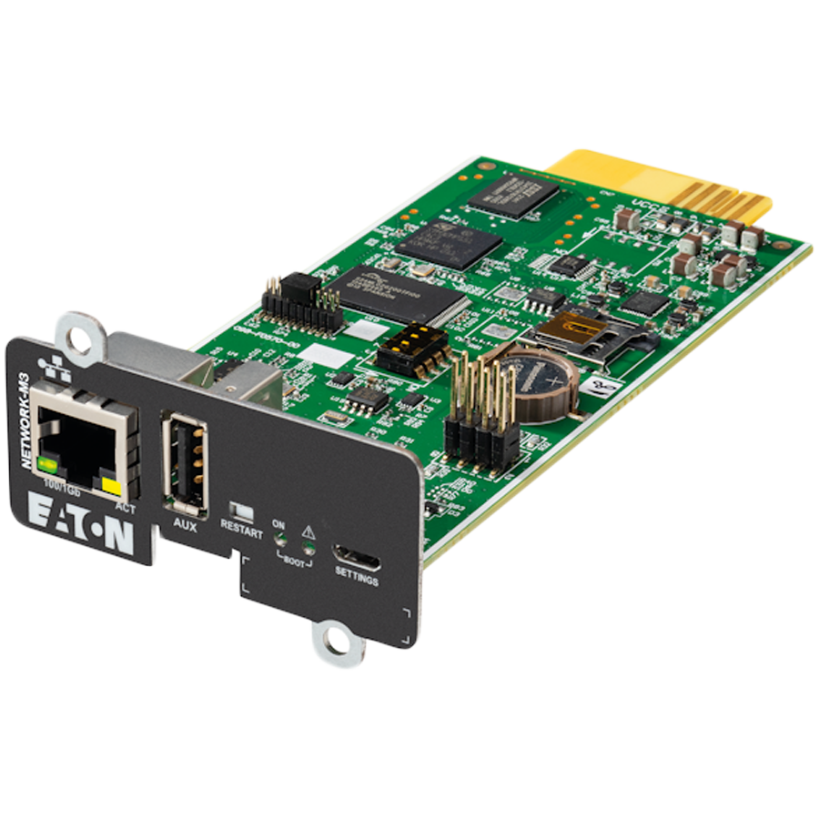 Eaton Network Managment Card - M3; Web/SNMP communications; Ethernet 10/100/1000BaseT; For UPS: 5P, 5PX, 5PX G2, 5SC Rack, 9PX, 9PXM, 9SX, 9130, Ferrups FX, 9E, 93PS, 91PS, 91PS Monoblock, 93E PDU: ATS rack PDU (EATS115, EATS120, EATS220) - Image 3