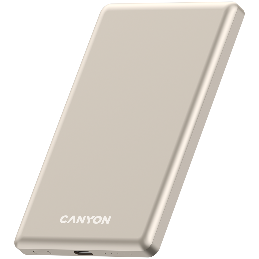 CANYON power bank OnPower 505 slim Magnetic 5000 mAh PD20W Beige - Image 3
