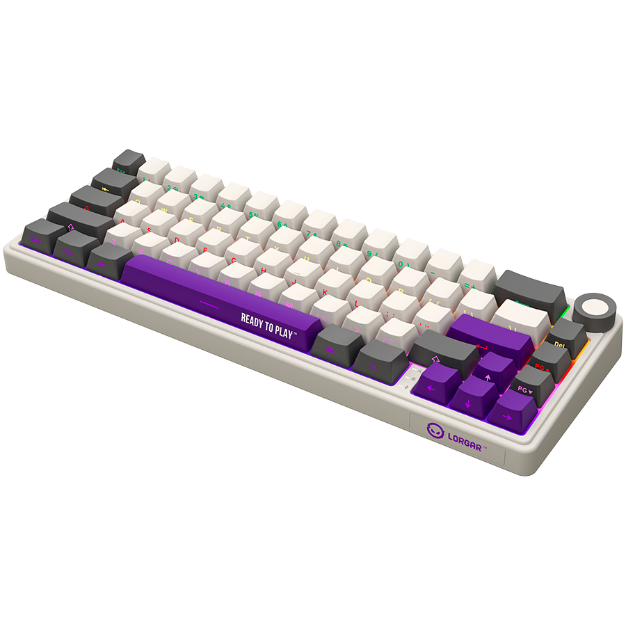 LORGAR KBP70MW, Wireless 65% Mechanical Gaming Keyboard Pro, Beige, CZ/SK layout - Image 3