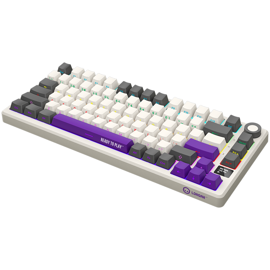LORGAR KBP7075W, Wireless 75% Mechanical Gaming Keyboard Pro, Beige, CZ/SK layout - Image 3