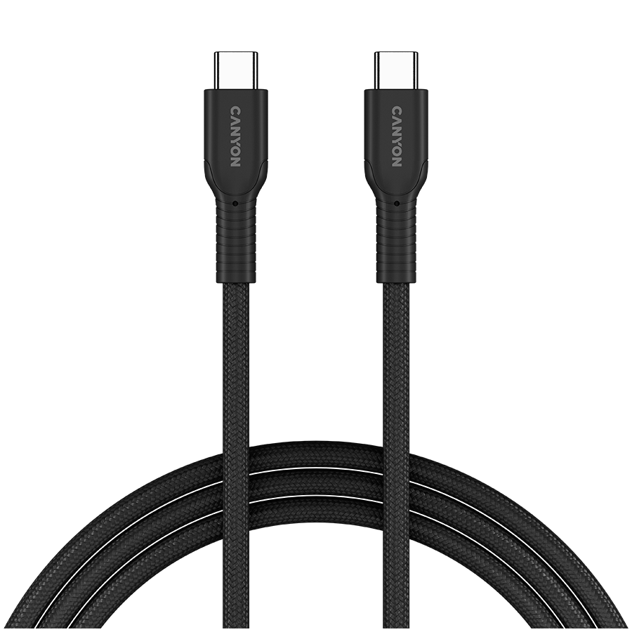 CANYON cable OnWire 60CL C-C 60W COLOR Braided 1m Black - Image 2