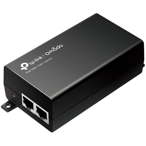 TP-Link POE160S PoE+ Injector Adapter, 1× Gigabit PoE Port, 1× Gigabit Non-PoE Port, 802.3at/af Compliant, Data and Power Carried over The Same Cable Up to 100 Meters, Plastic Case, Pocket Size - Image 2