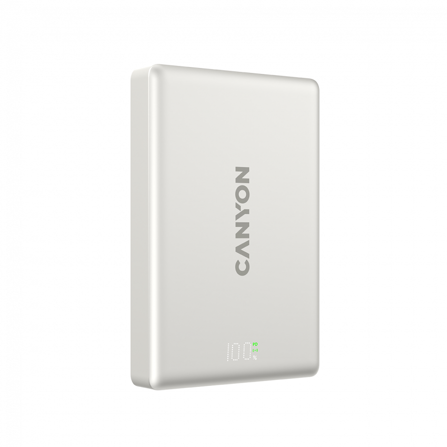 CANYON magnetic power bank OnPower 511 PD20W 10000mAh Aluminium Star Grey - Image 2