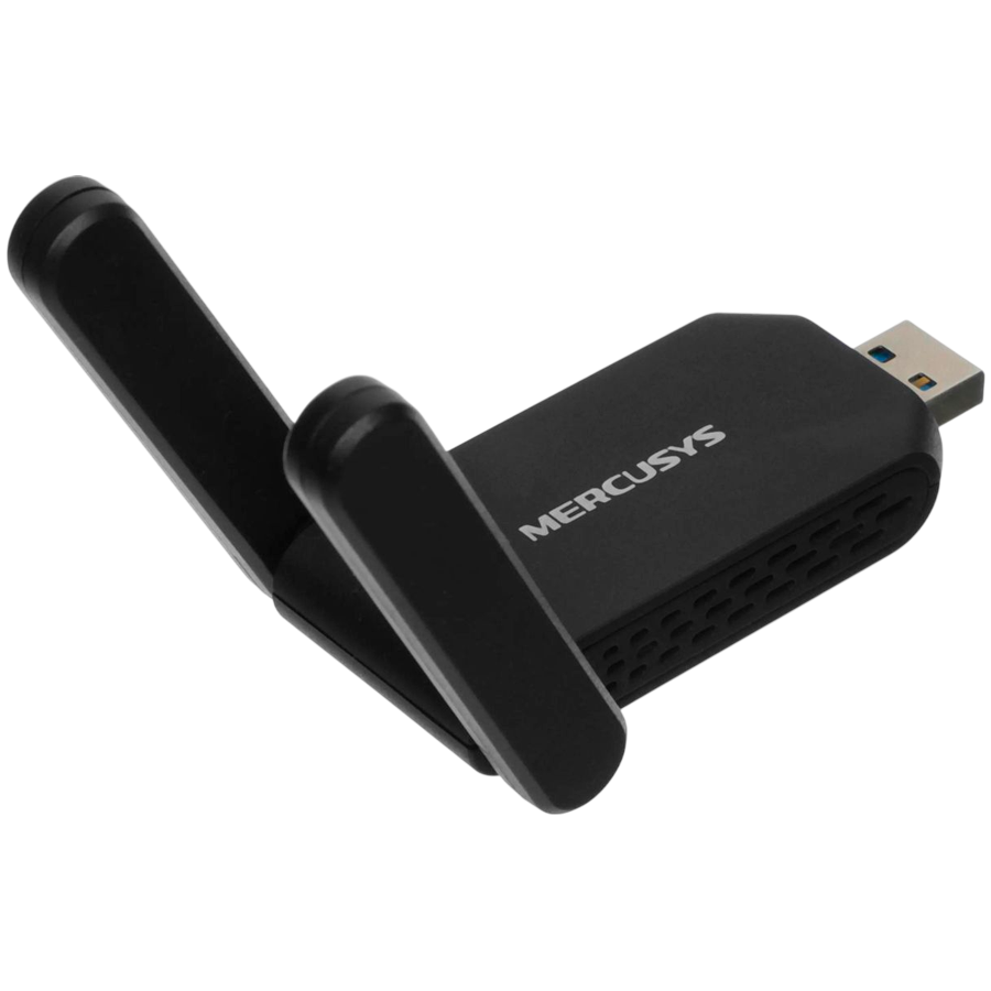 Mercusys MA72XH AX1800 High Gain Wi-Fi 6 USB Adapter, 574 Mbps at 2.4 GHz + 1201 Mbps at 5 GHz, 2 x High Gain External Antenna, USB 3.0, MU-MIMO, OFDMA, Beamforming, WPA3 - Image 4