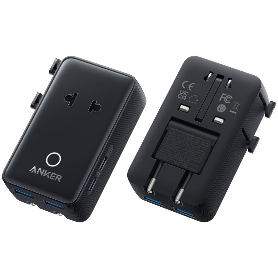 Anker Nano Travel Adapter (5-in-1, 20W) Black - Image 2