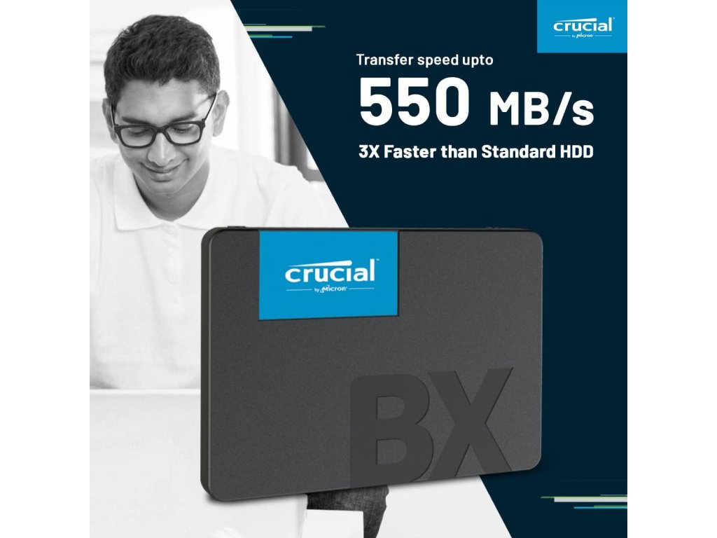 Crucial SSD 500GB BX500 2.5"SATA3,550 MB/s Read, 500 MB/s Write - Image 3