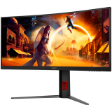 AOC Monitor Gaming CU34G4Z 34" Curved Fast VA, WQHD 3440x1440, 240Hz, 1500R, 1ms, DisplayHDR 400, Adaptive Sync, 2x HDMI 2.1, 1x DP 1.4, USB hub, Ergonomic