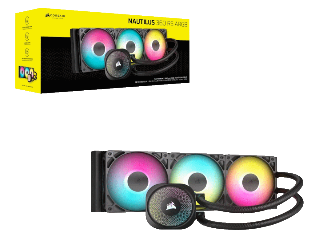 CORSAIR NAUTILUS 360 RS AIOLiquid CPU Cooler, Black,RS120LGA1851, LGA1700, AM5, AM4 - Image 5
