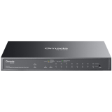 TP-Link ES210GP Omada 10-Port Gigabit Easy Managed Switch with 8-Port PoE+, 8x Gigabit PoE+ Ports, 1x Gigabit Non-PoE Ports, 1x Combo Gigabit RJ45/SFP Port, 63 W PoE Power, Desktop Steel Case and Fanless, Omada App. Flow Control, Loopback Detection