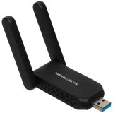 Mercusys MA72XH AX1800 High Gain Wi-Fi 6 USB Adapter, 574 Mbps at 2.4 GHz + 1201 Mbps at 5 GHz, 2 x High Gain External Antenna, USB 3.0, MU-MIMO, OFDMA, Beamforming, WPA3