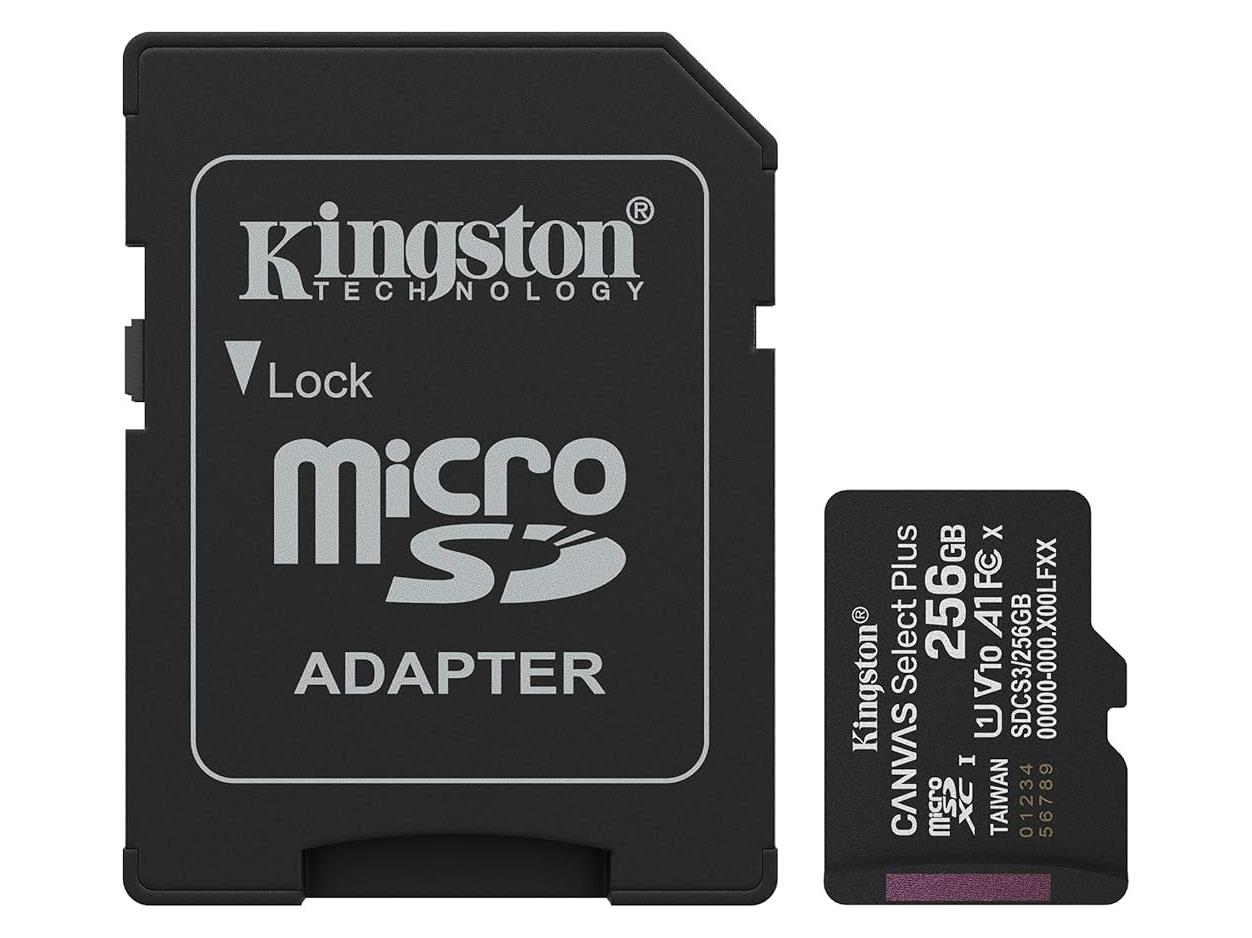 Kingston 256GB microSDXC Canvas Select Plus Gen3 150MB/s A1 Card + Adapter